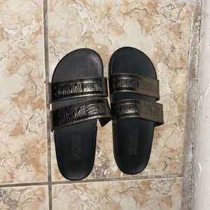 Victoria Secret Pink Grey Slides